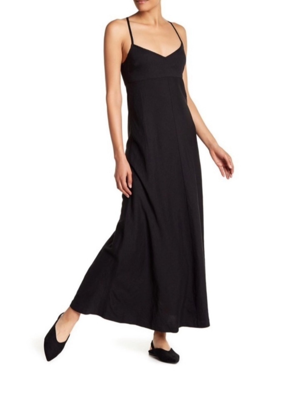 Theory | Haranna Linen Blend Maxi Dress Black
